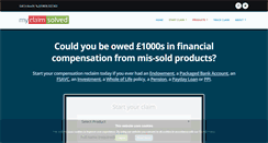 Desktop Screenshot of myclaimsolved.com