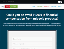 Tablet Screenshot of myclaimsolved.com